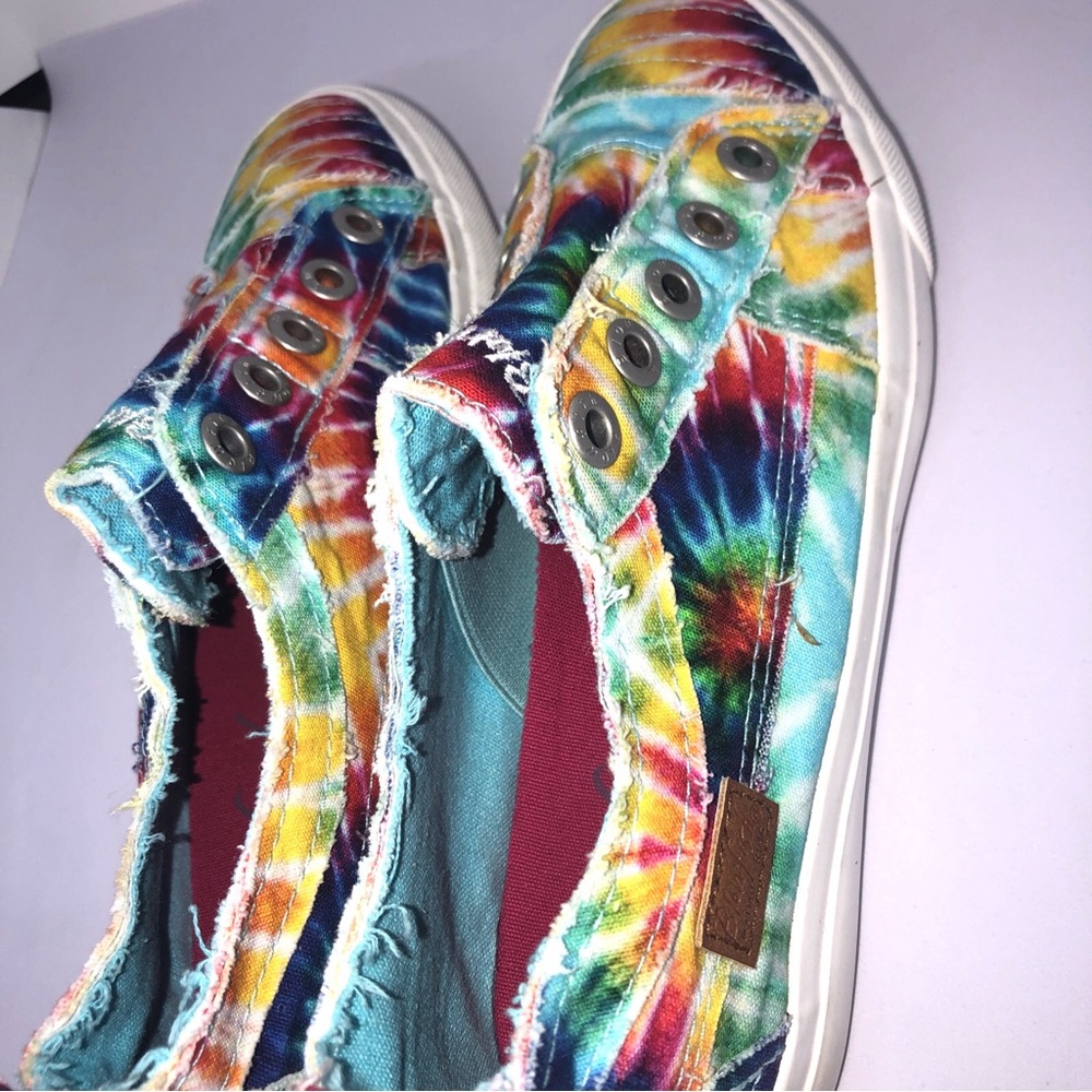 Blowfish Malibu Slide On Distressed Tie Die Sneaker Size. 6.5 Multicolor - Picture 8 of 8